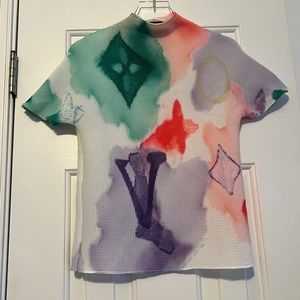 Scarlet Sage crushed-pleated top